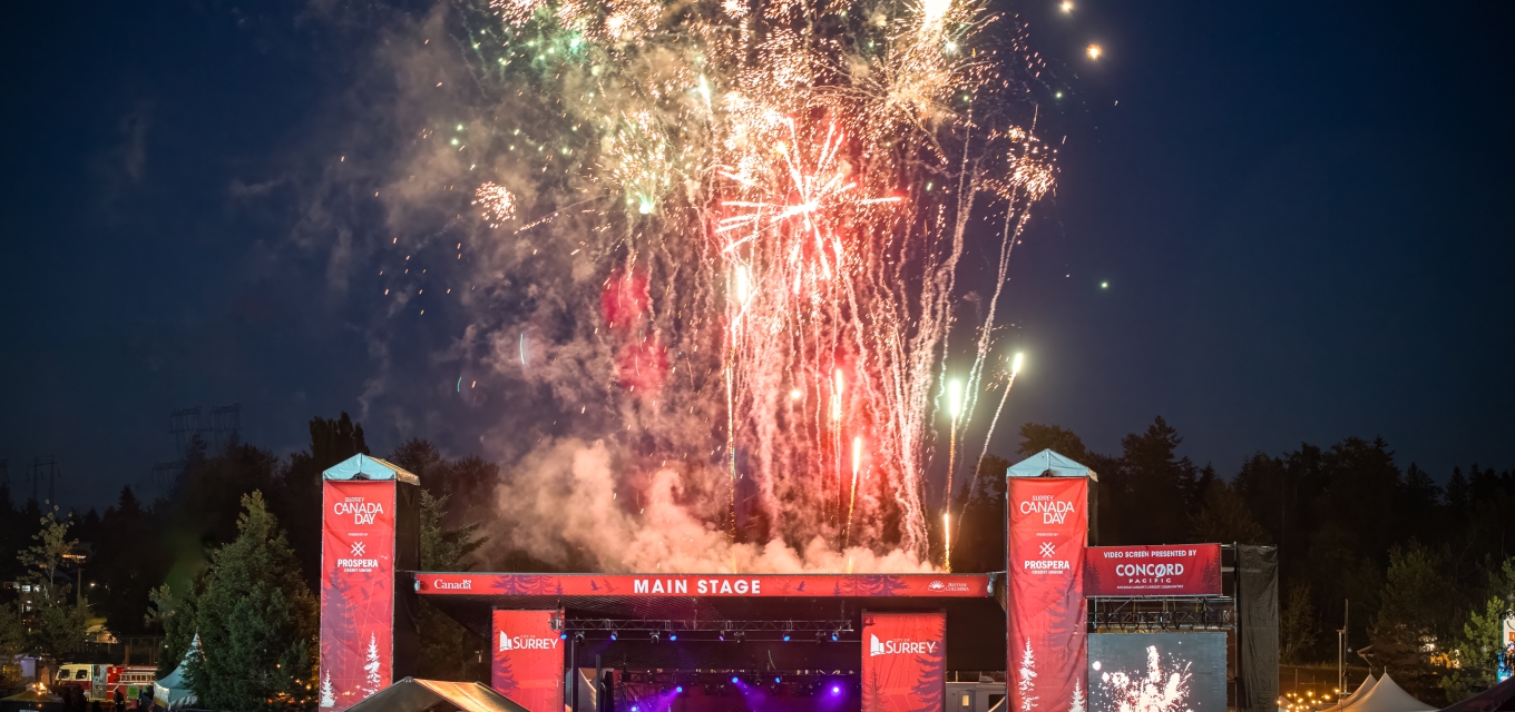 Fireworks on Surrey Canada Day